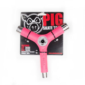 Pig Tri-Socket Threader Skate Tool - Pink