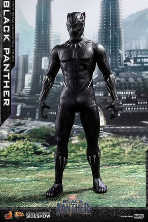 Black Panther : MMS 470 w/ LED Light unit Sideshow Hot Toys Movie Masterpiece