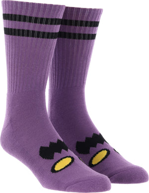 TOY MACHINE : SECT EYE CREW SOCKS-PURPLE EVIL 1 Pair