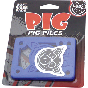 Pig Wheels Piles Blue Shock Pads - Set of Two (2) - 1/8"