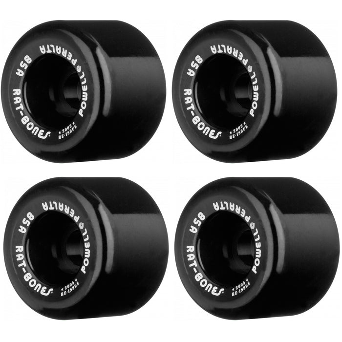 Powell Peralta Rat Bones Skateboard Wheels Old School Re-Issue Black 60mm 85A