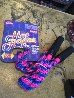 HOT ROPES Jump Rope! Classic 90's Colors (1998 Fundex Games) Blue & Pink