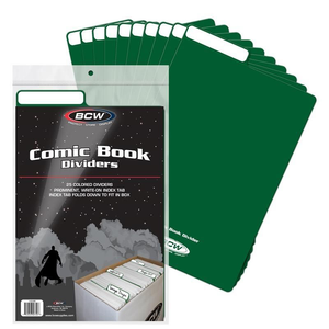 Comic Book Dividers - GREEN (Pack of 25)