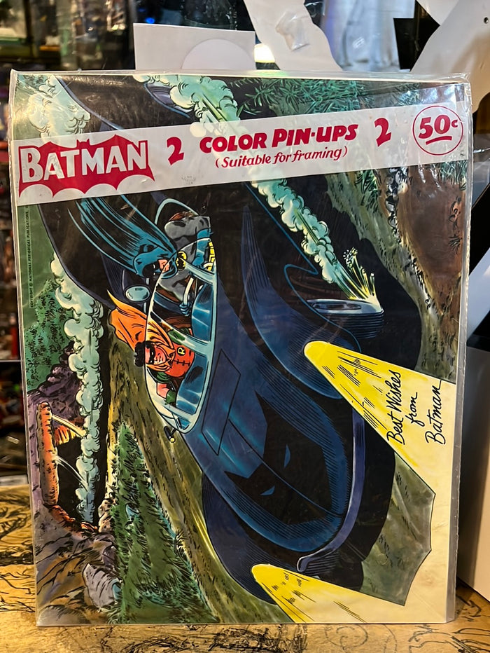 Batman 2 Color Pin-Ups : Batmobile / Penguin Sealed (1966)
