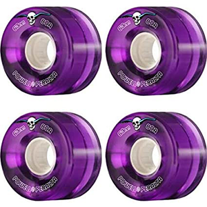 Powell Peralta H2 Clear Cruiser 63mm 80a Purple Wheels (Set of 4)
