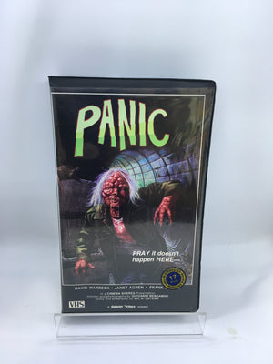 PANIC! VHS Clamshell Excellent Condition! Vintage Horror / Sleaze