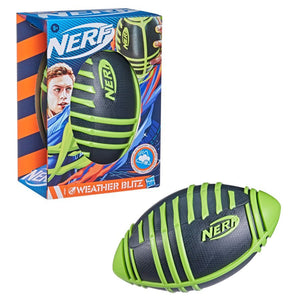 Nerf Weather Blitz Black and Green Foam Football Mint in Package