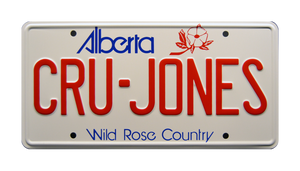 Rad BMX Helltrack "CRU JONES" Metal Stamped Vanity License Plate