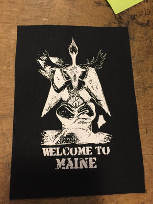 Patch (Raw Edge Canvas): Welcome to Maine - Baphomoose