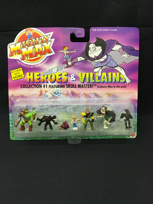 Mighty Max Heroes & Villains : Collection #1 Featuring Skull Master MOC Case Fresh No Sticker