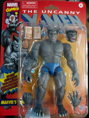 Marvel Legends Retro:  Marvel's BEAST (Gray) 6" Figure MOC