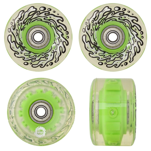 Slime Balls Wheels OG Slime 60mm 78A Green LED Light Ups