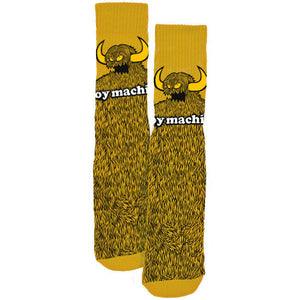 TOY MACHINE :  FUZZY MONSTER MUSTARD SOCKS  1 Pair