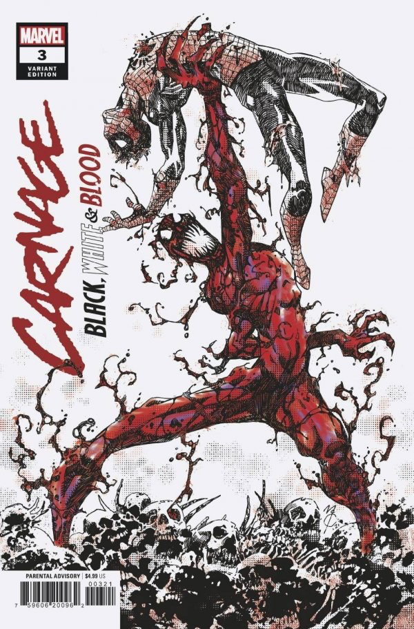 CARNAGE BLACK WHITE AND BLOOD #3 (OF 4) Variant