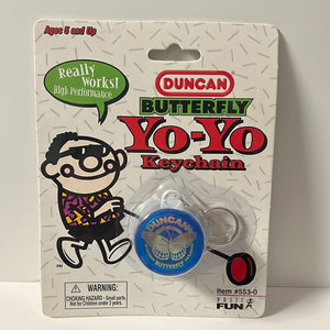 Duncan Butterfly : YOYO Keychain MOC 90's NOS Yo-Yo BLUE