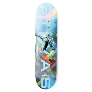 Primitive Skateboarding Silver Surfer Skateboard Deck 8.38"