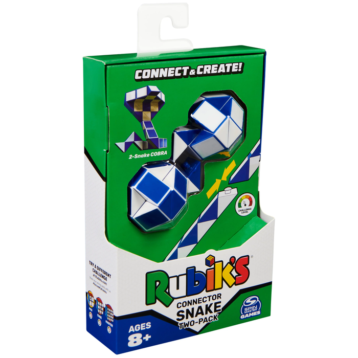 Rubik’s Connector Snake, Two-Pack Cubes 3D Puzzle