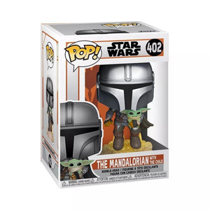Funko Pop! Star Wars The Mandalorian Mando Flying with Jet Pack (Carrying the Child) #402