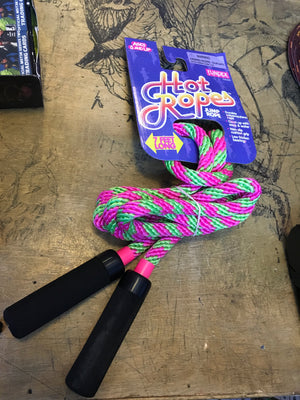 HOT ROPES Jump Rope! Classic 90's Colors (1998 Fundex Games) Green & Pink
