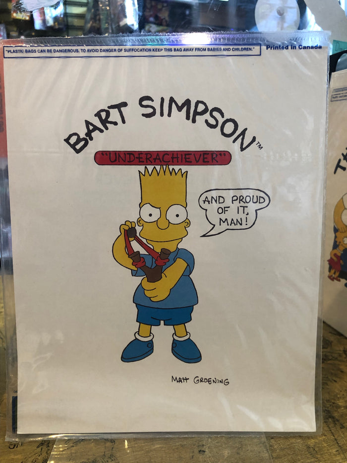 Simpsons Locker Card : Bart Simpson (1990 School Locker Decoration) Sealed