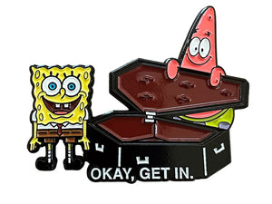 Enamel Pin: Spongebob - GET IN (Coffin)