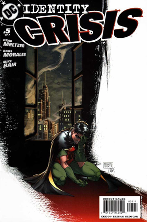 Identity Crisis #5 (JLA Mini-Series 2004 Brad Meltzer) Death of Tim Drake's Father
