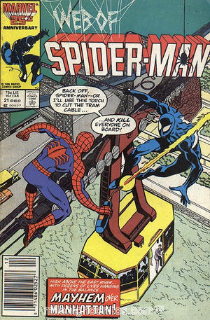 Web of Spider-Man #21 Newsstand Edition (1985 Series)