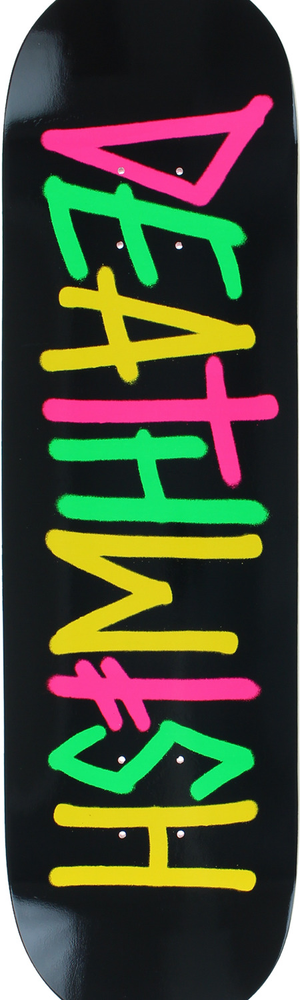 Deathwish Skateboards Deathspray Milti OG Black / Pink / Green / Yellow Skateboard Deck - 8.5" x 31.5"