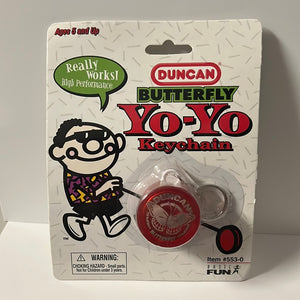 Duncan Butterfly : YOYO Keychain MOC 90's NOS Yo-Yo Red
