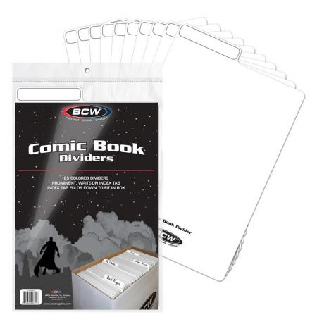 Comic Book Dividers - WHITE (Pack of 25)
