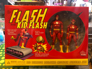 Silver Age Flash and Kid Flash DC Direct Deluxe w/ Cosmic Treadmill Action Figure Set MISB 2001