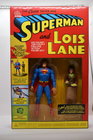 DC Direct Superman & Lois Lane Deluxe Action Figure Set MIB