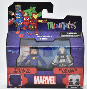 Minimates Series 80 Previews Exclusive (Silver Sable BAF) : Stealth Iron Man & Marvel's Ghost MIB