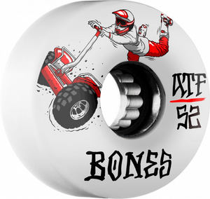 Bones ATF Seg Cross Skateboard Wheels - White - 52mm