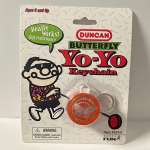 Duncan Butterfly : YOYO Keychain MOC 90's NOS Yo-Yo Orange