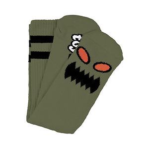 TOY MACHINE :  MONSTER FACE MOSS SOCKS  1 Pair