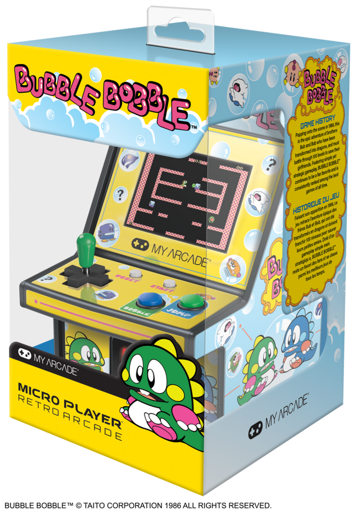 My Arcade: BUBBLE BOBBLE Micro Player Retro Arcade 6" MIB