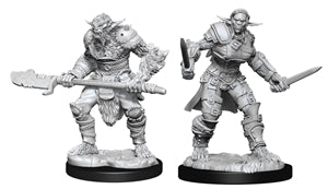 Nolzur's Marvelous Unpainted Minis: W15 Bugbear Barbarian Male and Rogue Female