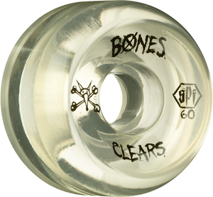 Bones - Skatepark Clear Natural, SPF 60mm 84B Wheels (Set of 4)