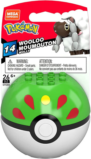 Wooloo Pokéball - Mega Construx Series 14 Pokémon Set