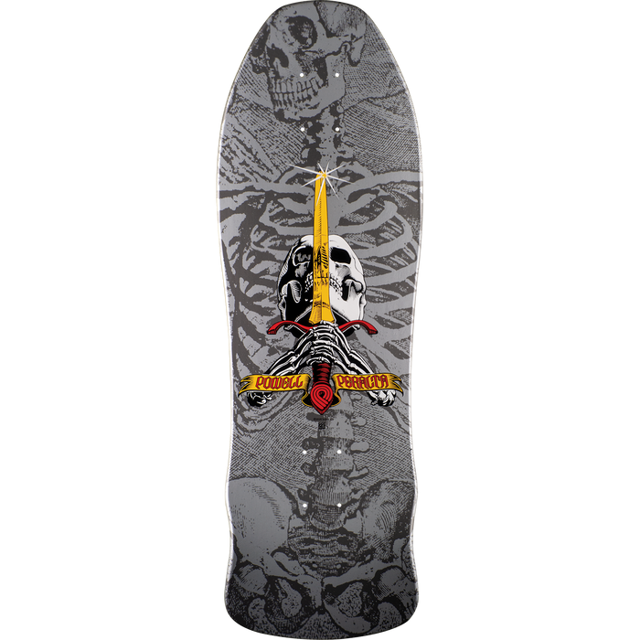 Powell Peralta GEEGAH SKULL AND SWORD DECK-9.75x30 SILVER