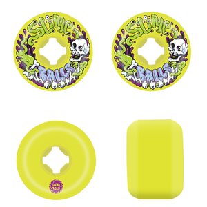 Slime Balls Guts 99a Skateboard Wheels Yellow 53mm - Set of 4