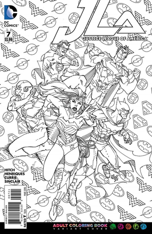 Justice League of America #7 (2015 Series) Coloring Book Variant