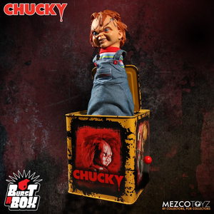 BURST-A-BOX Scarred Chucky MEZCO Jack in the Box