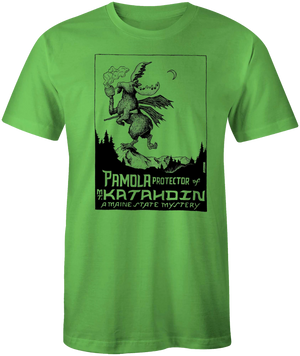 T-Shirt (Ladies Fit): Pamola: Cryptid Maine Mystery Horror-Moose!