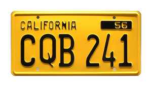 Stephen King’s Christine ‘58 Plymouth Fury "CQB 241" Metal Stamped Replica Prop License Plate
