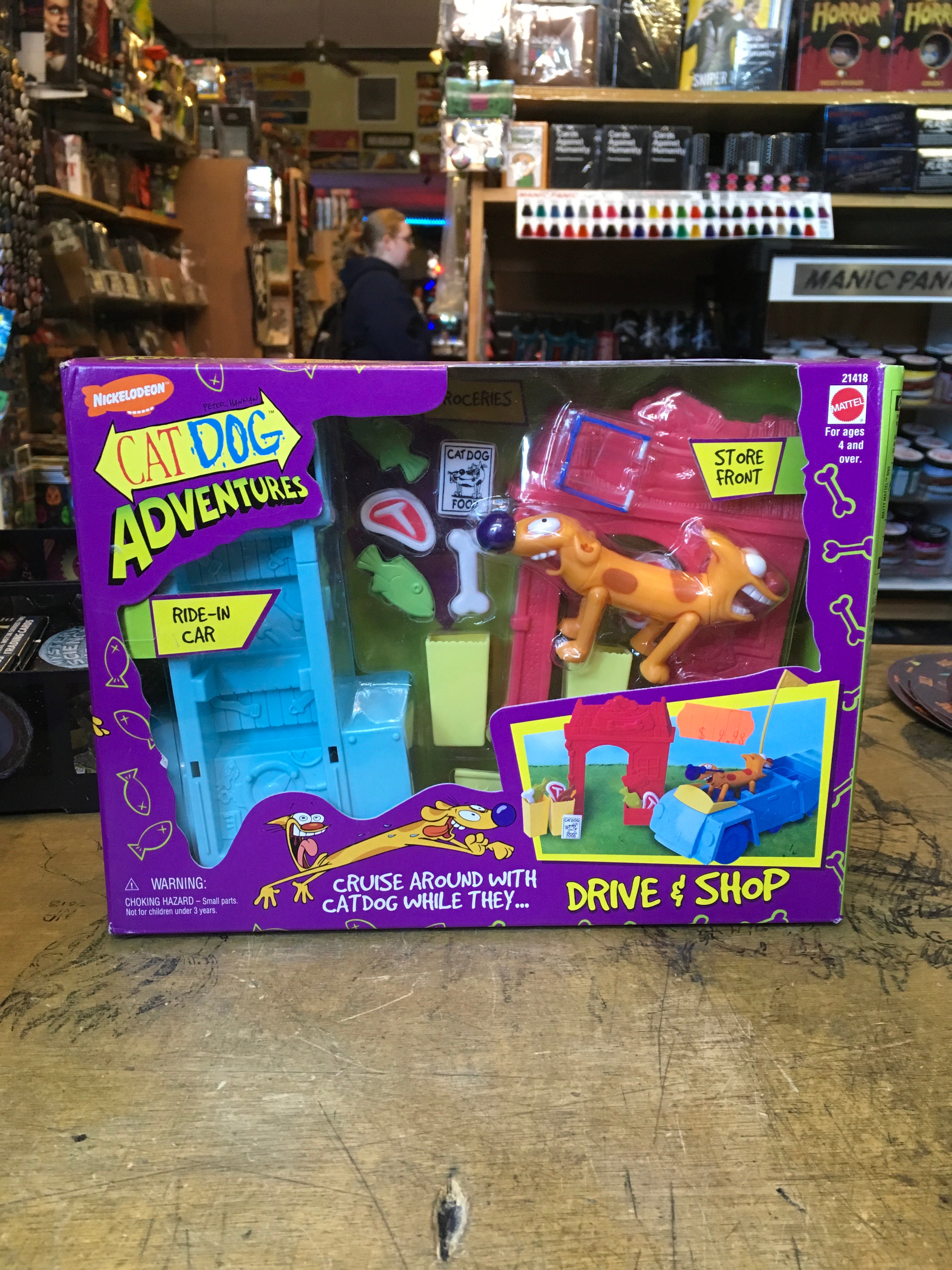 Nickelodeon Catdog Adventures Drive & Shop 1999 MIB – Fun Box