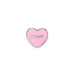 Enamel Pin: Cunt Heart (Pink)(YESTERDAYS)