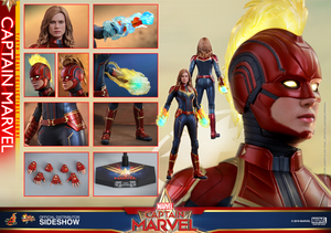 Captain Marvel Deluxe Version MMS522: Sixth Scale Figure By Hot Toys