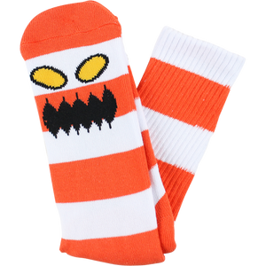 TOY MACHINE : MONSTER BIG STRIPE CREW SOCKS Creamsicle Stripe 1pr